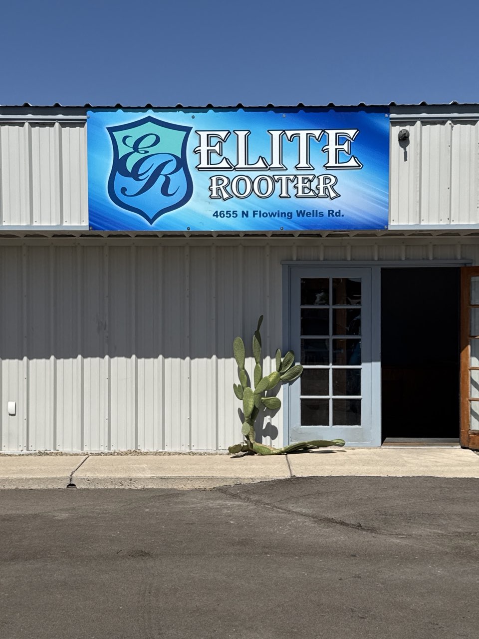 Elite Rooter Tucson office entrance on Flowing Wells Road
